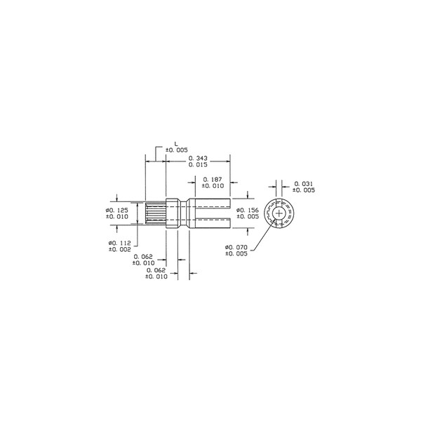 Concord Electronics MIL NON-INS THRU-HOLE KNURLED SLOTTED TERM, 0, 15-402-2-088-1000 15-402-2-088